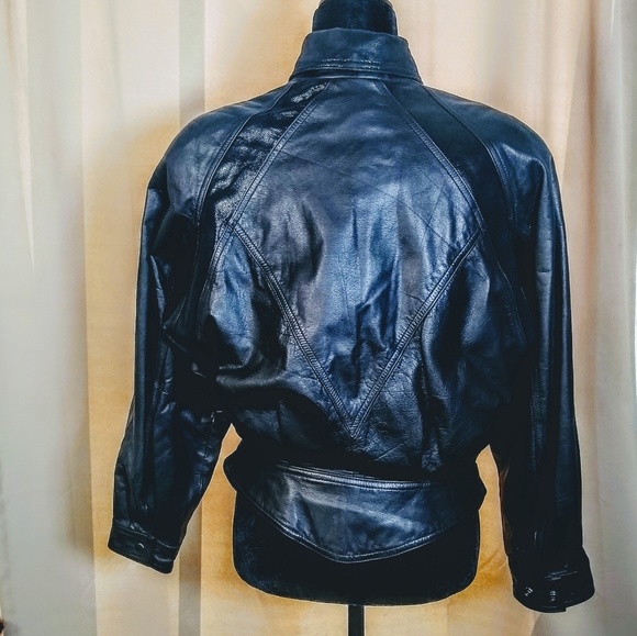 Stylish vintage black leather Thinsulate jacket! - Picture 2 of 8
